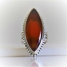 CARNELIAN NATURAL GEMSTONE RING 925 SOLID STERLING SILVER JEWELRY RING 3 TO 12