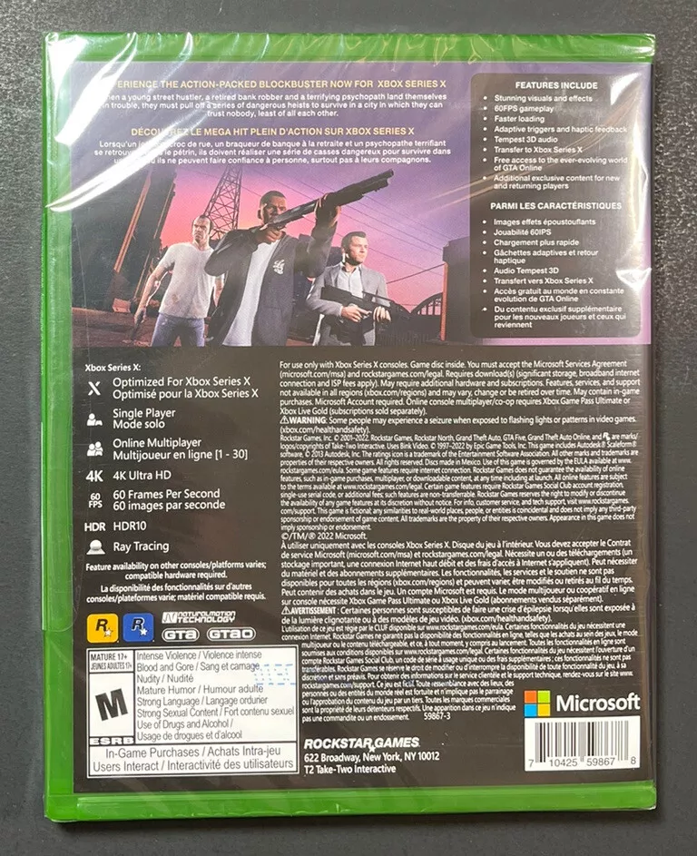 Grand Theft Auto V Gta 5 Xbox One/Series X