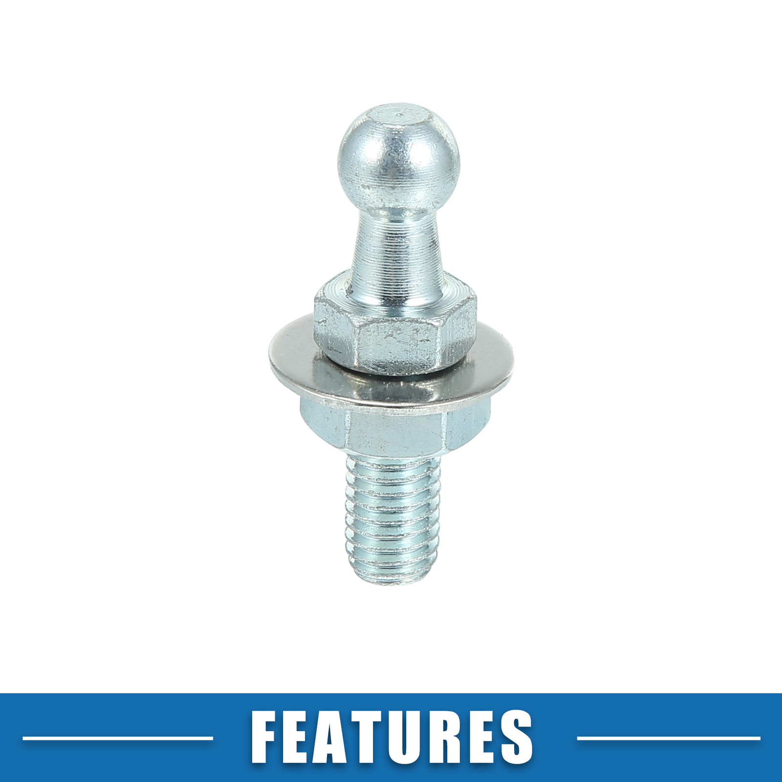 Universal 10mm Strut Ball 5/16-18 Thread 3/4" Long Shank with Washers Pack of 4