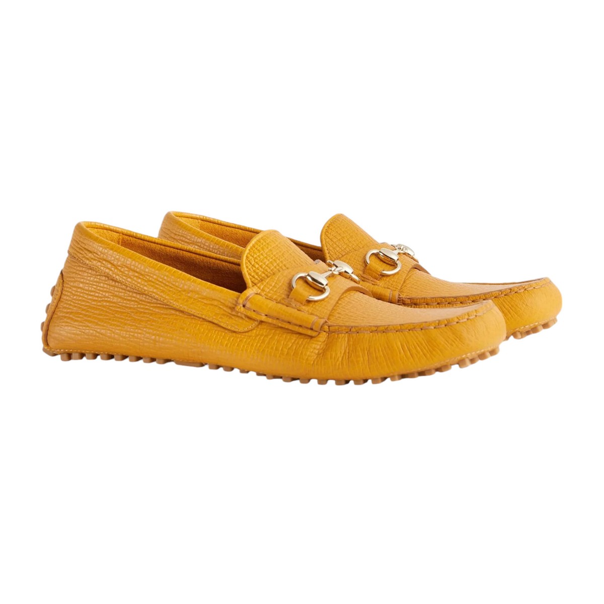 Authentic Men's Gucci Sun Oil Acapulco Leather Driving Loafer