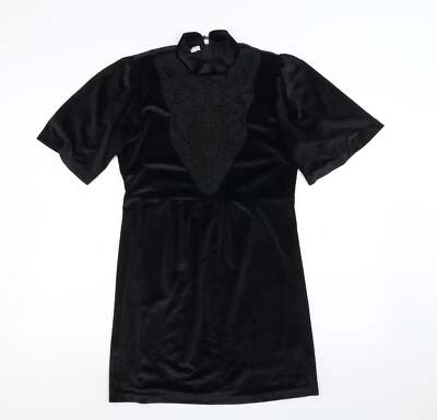Cherry Paris Damen T-Shirt Kleid schwarz Polyestermischung Größe S
