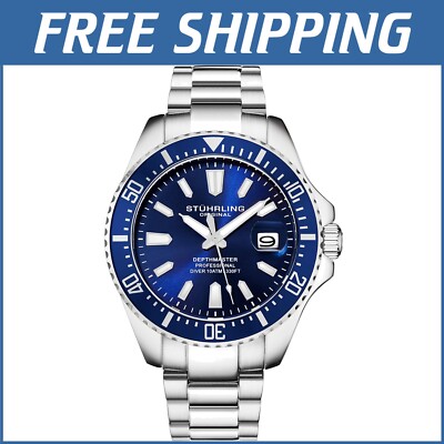 42MM Professional Diver's Watch with Deep Blue Dial & Scratch-Resistant Crystal#