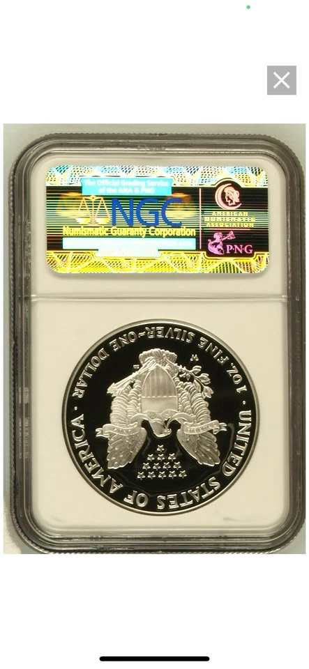 2006-W Proof American Silver Eagle NGC PF 69 Ultra Cameo - Image 2 of 2
