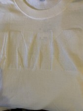 MICHAEL KORS NWT Sweater Short Sleeve Logo Lightweight Cotton White