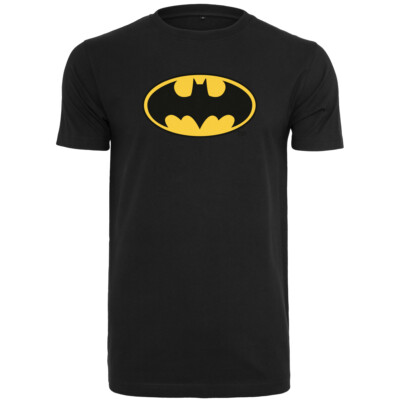 Merchcode Batman Logo Tee Herren T-Shirt Baumwolle Jersey Fledermaus Logo Print