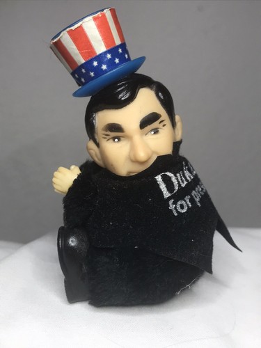 Vintage Michael Dukakis For President Political Plush Toy Clip Doll ~ 1988