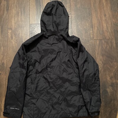 COLUMBIA OMNI-TECH BLACK RAIN JACKET YOUTH Size M 10/12 | eBay