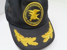 Vintage NRA National Rifle Association Trucker Hat Cap Black Adjustable USA Made