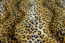 Faux fur Leopard Gold velboa fabric 58" wide fabric by yard