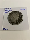 1901 s barber half dollar Vg Plus