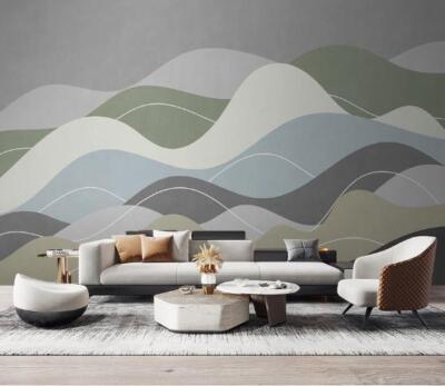 3D Abstract Mountain S159 Wallpaper Mural Self-adhesive Removable Sticker Panda
