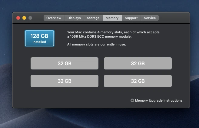 128GB (4 X 32GB) DDR3 1333 Apple Mac Pro Late 2013 A1481 SK Hynix Memory Server - Image 2 of 4
