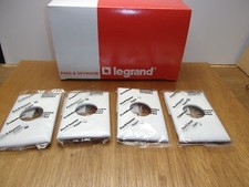  Qty.4 Pass  Seymour Legrand White 1 Gang Single Receptacle Outlet Wall Plates