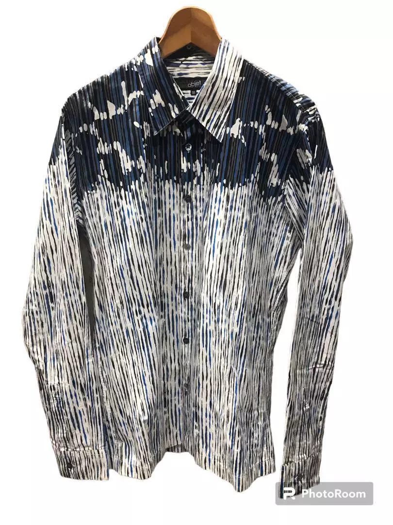 Men size L Jean Paul Gaultier Homme Objet Multicolor Shirt Size 50 Vintage Origi