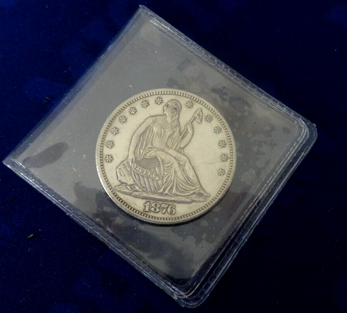 1876S-SEATED LIBERTY HALF DOLLAR, SEHR HOCHWERTIGE DETAILS FETT REV. - Bild 3 von 3