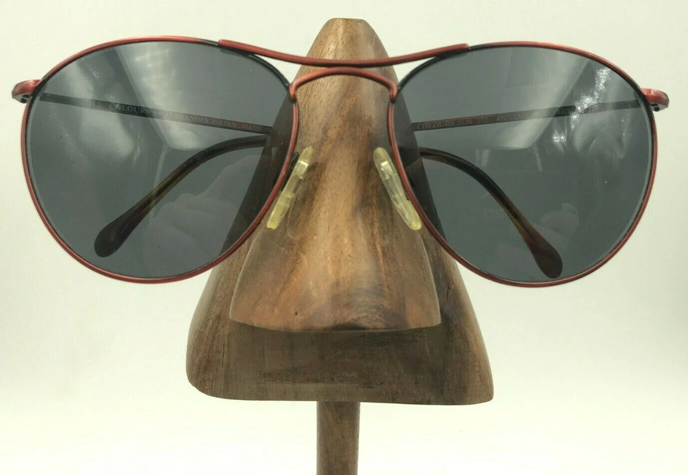 Vintage Colours Alexander Julian Sun 202 Antique Red Round Pilot Eyeglasses