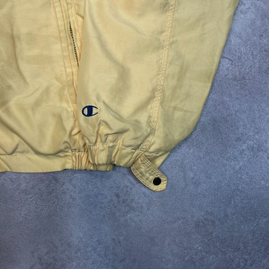 Champion Harrington Jacket Mens Vintage Full Zip 90s Bomber Coat, Yellow, Medium image 6