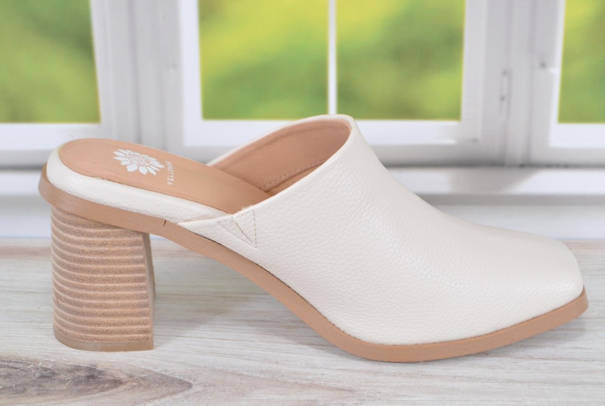 NEW Yellow Box Women's MARYLOU Faux Leather Mules Shoes Size 8.5