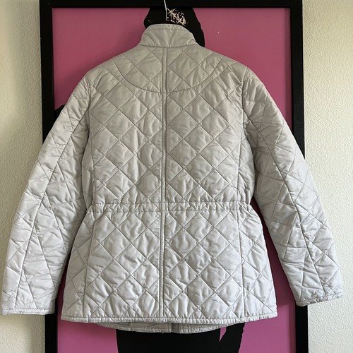 Coach Diamond Quilted Hacking Jacket Size S Cream - Picture 6 of 9