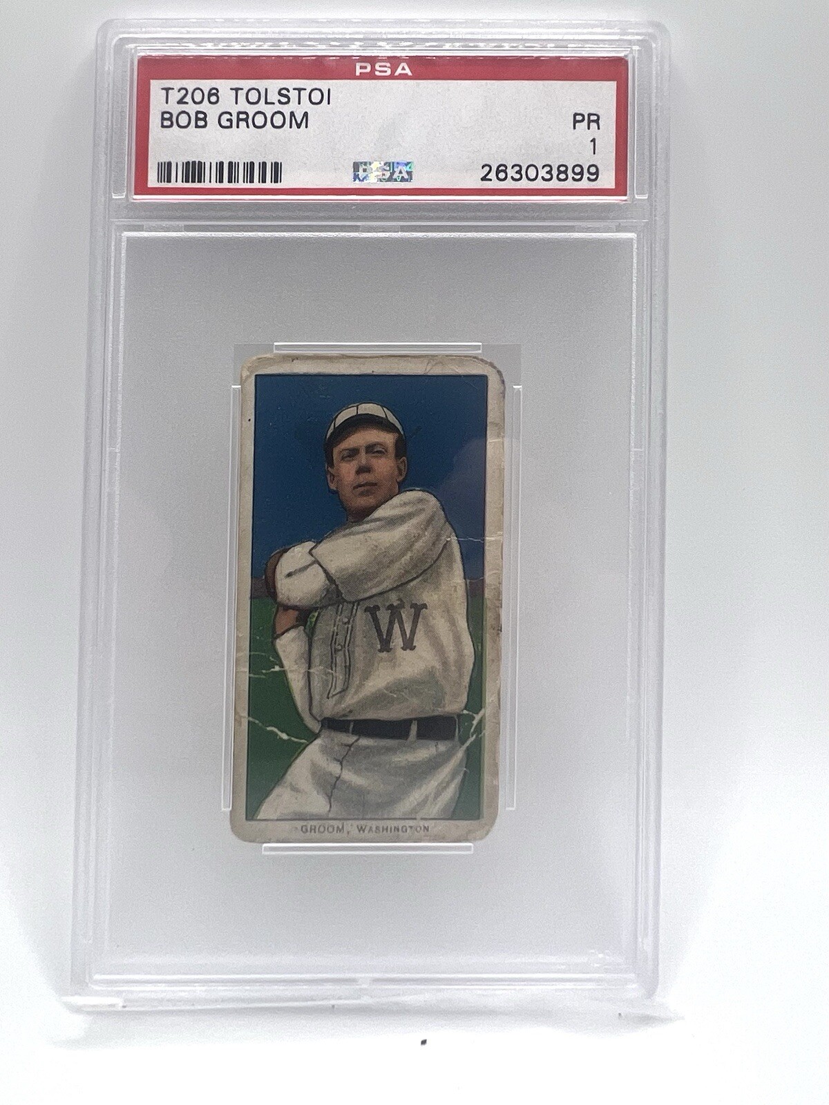 1909-11 T206 Tolstoi - BOB GROOM - PSA 1