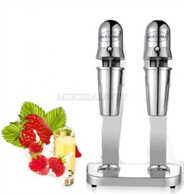 220V Milk Shake Machine Milk Mixer Stainless Steel Commercial Double Heads hw