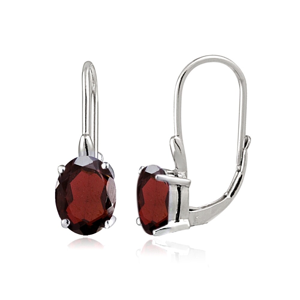 Sterling Silver 8x6mm Pear Cut Garnet Solitaire Pendant Necklace With Chain - Women's Gemstone Jewelry