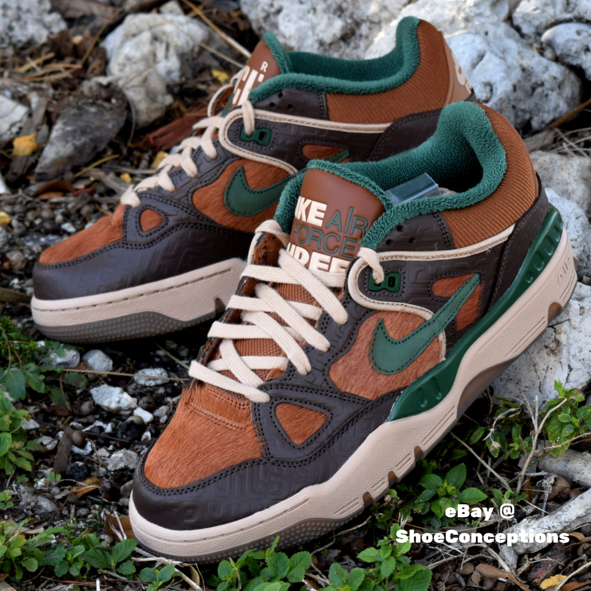 Size 11 - Nike Nigo x Air Force 3 Low Baroque Brown Fir for