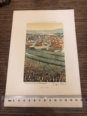 Werbemenü Champagner Roederer Gravur signiert Herbst in Ay en Champagne