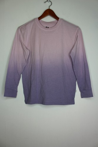 Boys' Free Assembly Long Sleeve Dip Dye T-Shirt Purple Ombre Size M (8) - Picture 1 of 2