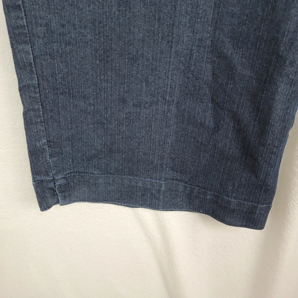 Kim Roger MUJER 18W Mezcla de Algodón Bermudas Pantalones Cortos Denim Azul Lavado Oscuro Foto 3 de 4