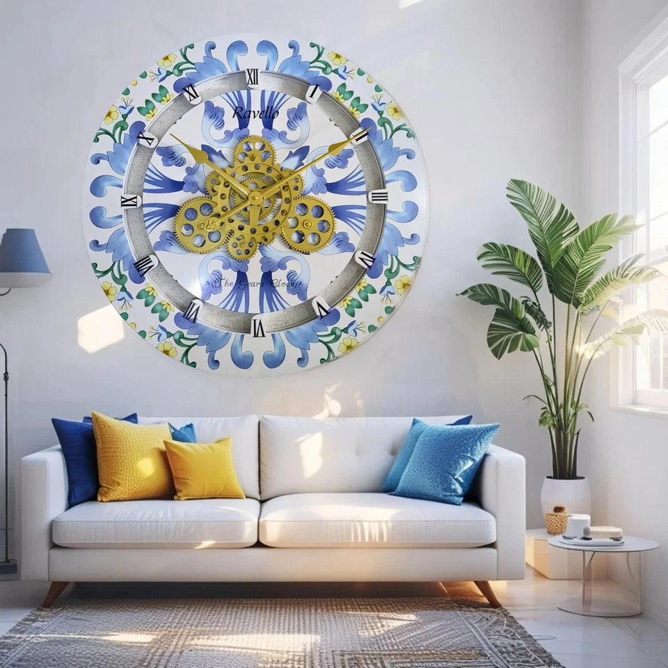 The Gears Clock ITALY LINE WALL CLOCK ROUND 36 INCH RAVELLO - Image 2 of 4