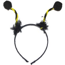 Cute Honey Bee Bug Antenna Costume Headband Boppers, Yellow Black, One-Size
