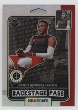 2019 Panini NBA Hoops Premium Stock Back Stage Pass Holo Russell Westbrook 1u6