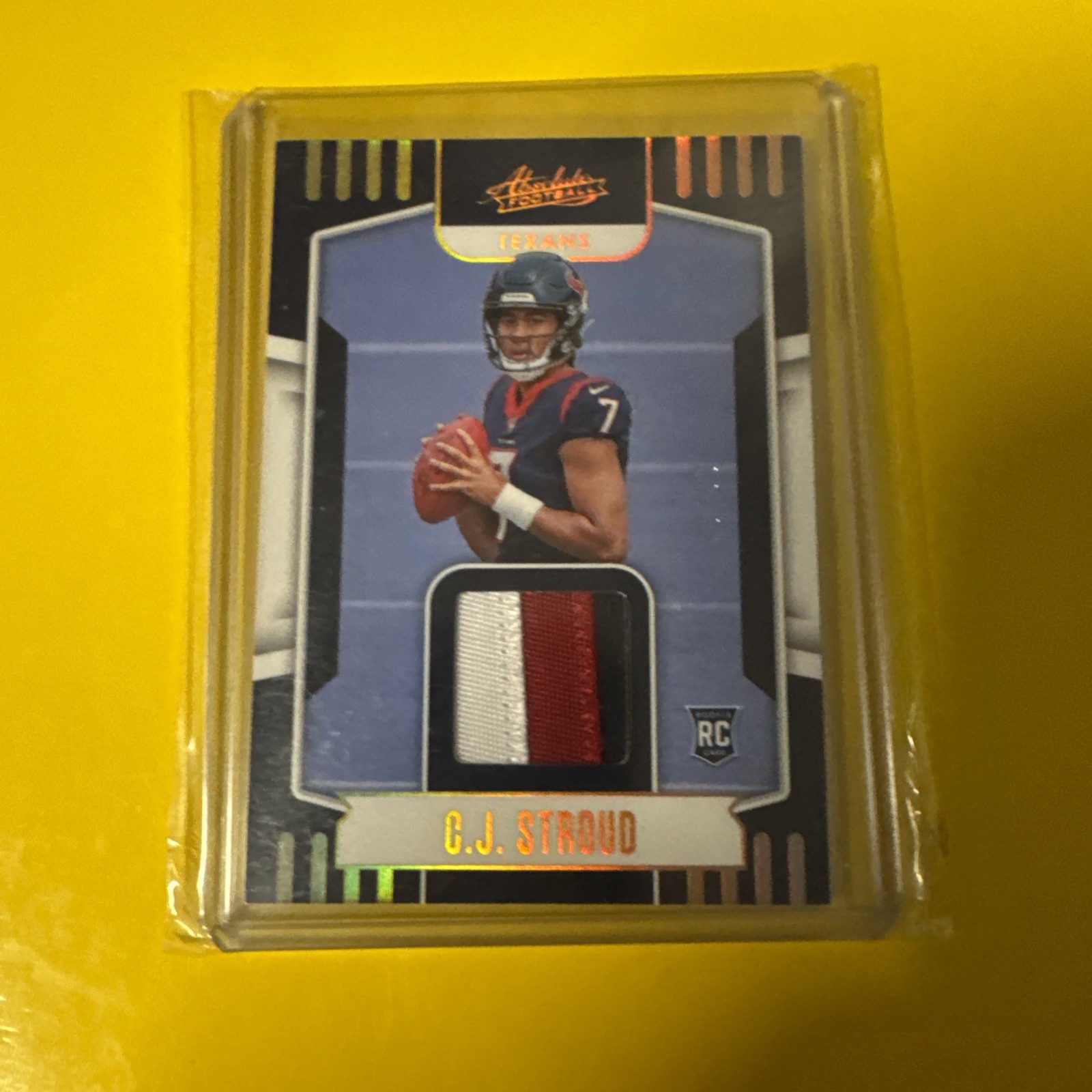 CJ Stroud Panini Absolute Absolute Rookie Materials #ARM40 Gold