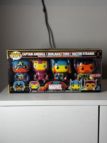 Funko POP! Blacklight Captain America/Iron Man/Thor/Doctor Strange Vinyl Figures