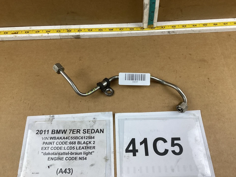 Tubo de línea de combustible de alta presión BMW 740i F01 2010-2012 7576778 OEM Foto 3 de 3