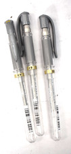Lot of 3 Uni-Ball Signo UM-153 Gel Ink Pens Medium Point Silver 1.0mm Tip