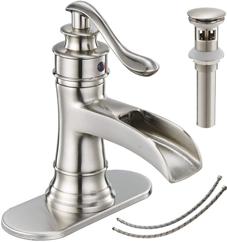 Waterfall Bathroom Faucet Bathroom Sink Faucet Farmhouse Single Handle 1 Hole...