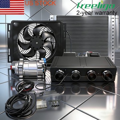 12000BTU 12V Electric Car AC Kit| Universal Underdash Compressor AC Heat&Cool