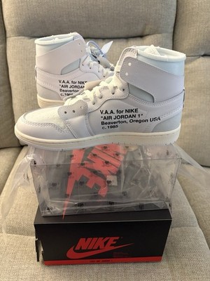 Size 9.5 - Off-White x Air Jordan 1 Retro OG High Alaska | eBay