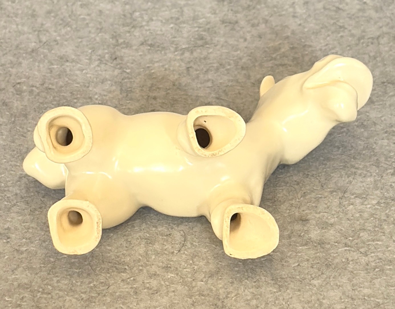 Metlox Pottery 'Miniatures' No. 59-G Horse figurine 4.5" EX!  Satin White glaze
