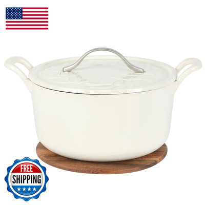 Bloomhouse - Two Time Oprahs Favorite Things Winner - 7 Qt Cast Iron Dutch Oven