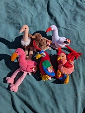 Ty Beanie Babies Retired Bird Plush Toys Lot of 6 Original Collection 1990s