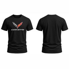 NEW Corvette Logo Racing C7 Black Unisex T-Shirt Size S-5XL