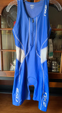 NWT NEW 2XU Women's Endurance Tri Suit Size Large Della Blue/Grey