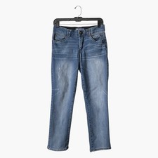 Democracy Jeans Womens Size 4P Blue Skinny Ab Solution Stretch Distressed Denim