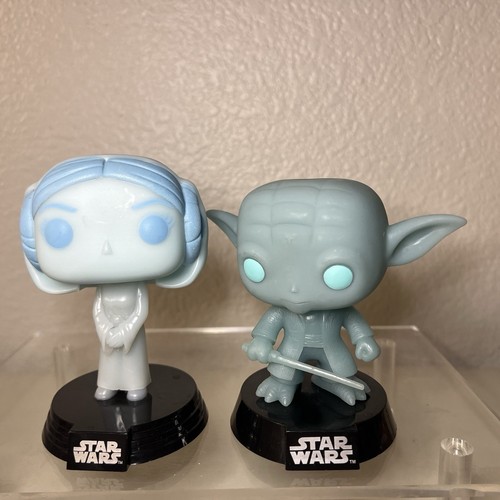 Funko Pop! Star Wars Glow Lot YODA 02 Walgreens PRINCESS LEIA HOLOGRAM 2017 SDCC