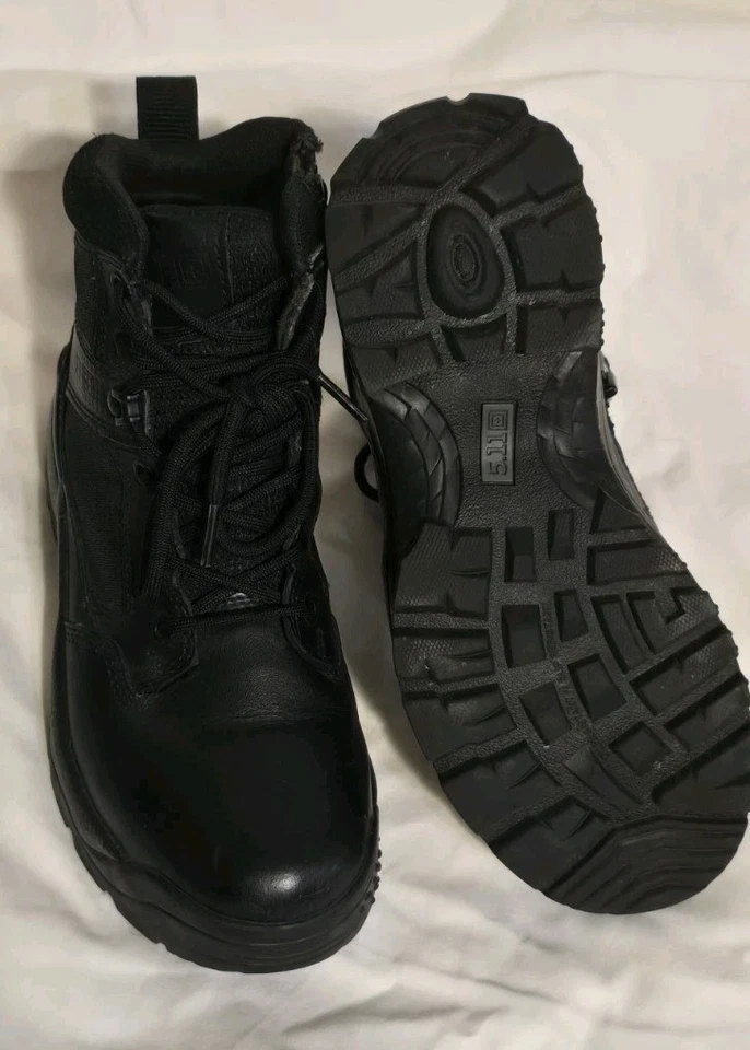 5.11 Tactical ATAC 2.0 6" Boots Women's Sz US 6.5 Black-R Side Zip Lace-Up Work - Image 3 of 4