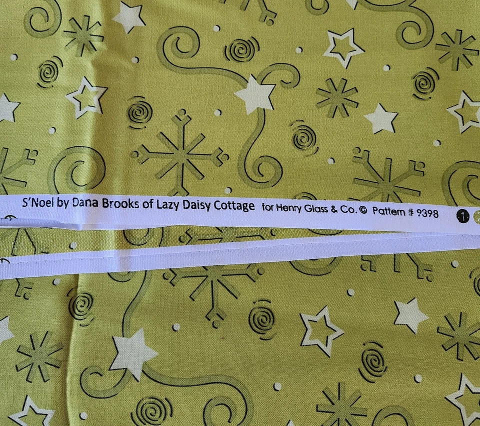 Хлопчатобумажная ткань S'Noel Dana Brooks зеленая ленивая МАРГАРИТКА коттедж винтажное стекло Henry - Изображение 4 из 4