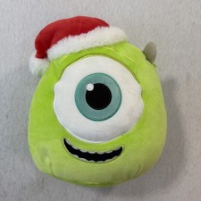 Squishmallow Monsters Inc Mike WAZOWSKI Plush Santa Hat Christmas Disney 10"
